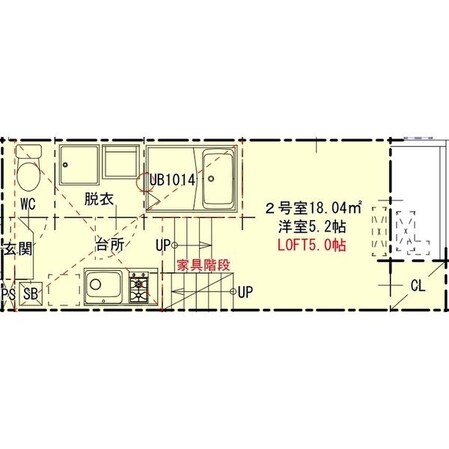 太閤通駅 徒歩4分 1階の物件間取画像